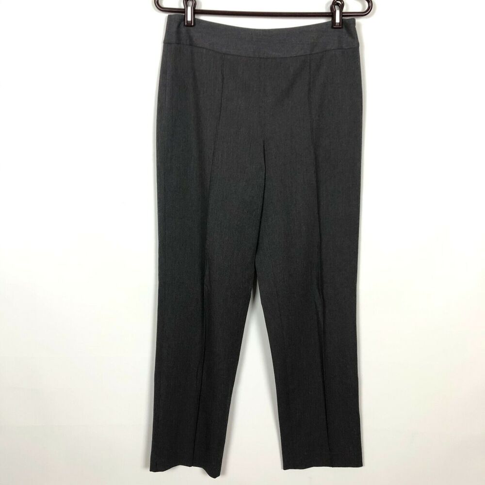 Talbots Solid Gray Stretch Forward Facing Seam Dress Pants Women's Size 8